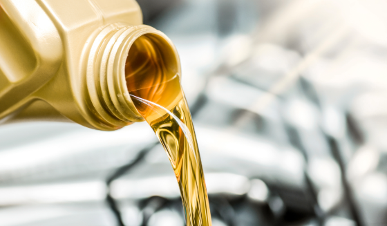 Diesel poured out of bottle